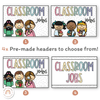 Classroom Job Chart - Spotty Pastel Decor - Miss Jacobs Little Learners