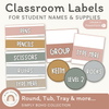 CLASSROOM LABELS | SIMPLE BOHO | EDITABLE - Miss Jacobs Little Learners