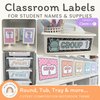 Classroom Labels Student Names & Supplies - Cutesy Decor - Miss Jacobs Little Learners