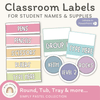 Classroom Labels Student Names & Supplies - Simply Pastel Decor - Miss Jacobs Little Learners