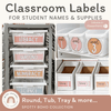 Classroom Labels Student Names & Supplies - Spotty Boho Decor - Miss Jacobs Little Learners