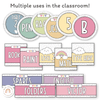 Classroom Labels Student Names & Supplies - Spotty Pastel Decor - Miss Jacobs Little Learners