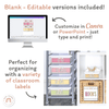 Classroom Labels Student Names & Supplies - Spotty Pastel Decor - Miss Jacobs Little Learners