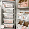 Classroom Labels Student Names & Supplies - Woodland Decor - Miss Jacobs Little Learners