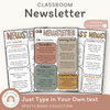 Classroom Newsletter Templates - Spotty Boho Decor - Miss Jacobs Little Learners