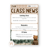 Classroom Newsletter Templates - Woodland Theme Decor - Miss Jacobs Little Learners