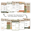 Classroom Newsletter Templates - Woodland Theme Decor - Miss Jacobs Little Learners