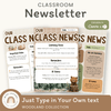 Classroom Newsletter Templates - Woodland Theme Decor - Miss Jacobs Little Learners