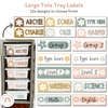 Classroom Supply Labels & Student Name Tags Bundle | Daisy Gingham Neutral Classroom Decor | Editable - Miss Jacobs Little Learners