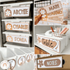 Classroom Supply Labels & Student Name Tags Bundle | Daisy Gingham Neutral Classroom Decor | Editable - Miss Jacobs Little Learners
