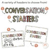 Conversation Starters - Australiana Classroom Decor - Miss Jacobs Little Learners