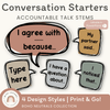 Conversation Starters - Boho Neutrals Classroom Decor - Miss Jacobs Little Learners