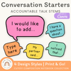 Conversation Starters - Cutesy Composition Notebook English Decor - Miss Jacobs Little Learners