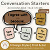Conversation Starters - Daisy Gingham Neutrals Classroom Decor - Miss Jacobs Little Learners