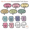 Conversation Starters - Daisy Gingham Pastels Classroom Decor - Miss Jacobs Little Learners
