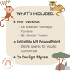Cute Jungle Animals Addition Strategy Posters - Miss Jacobs Little Learners
