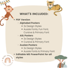 Cute Jungle Animals Alphabet Posters Bundle with ASL & Auslan Alphabet - Miss Jacobs Little Learners