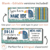 Cute Jungle Safari Animals Student Name Tags & Goals Desk Plates - Miss Jacobs Little Learners
