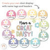 Daisy Door Display or Bulletin Board | Daisy Gingham Classroom Decor | Editable - Miss Jacobs Little Learners