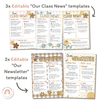 Daisy Gingham Neutrals Classroom Newsletter Templates - Miss Jacobs Little Learners