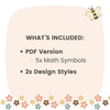 Daisy Gingham Neutrals Large Math Symbols - Miss Jacobs Little Learners