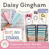Daisy Gingham Pastels Classroom Decor Bundle - Miss Jacobs Little Learners