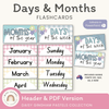 Days and Months Labels - Daisy Gingham Pastels Decor - Miss Jacobs Little Learners