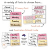 Days and Months - Spotty Pastel Classroom Decor - Miss Jacobs Little Learners