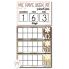 Days at School Display | 100 Days of School Tally | Daisy Gingham Neutrals Classroom Decor - Miss Jacobs Little Learners
