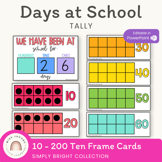 Days at School Tally | BRIGHTS CLASSROOM DECOR