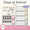 Days At School Tally Display - Daisy Gingham Pastels Decor - Miss Jacobs Little Learners