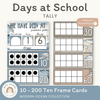 Days At School Tally Display - Modern Ocean Classroom Decor - Miss Jacobs Little Learners