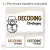 Decoding Reading Strategies Posters - Woodland Classroom Decor - Miss Jacobs Little Learners