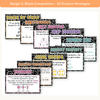 Division Strategies Posters - Cutesy Composition Notebook Math Decor - Miss Jacobs Little Learners