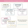 Division Strategies Posters - Daisy Gingham Pastels Classroom Decor - Miss Jacobs Little Learners