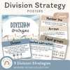 Division Strategies Posters - Modern Ocean Classroom Decor - Miss Jacobs Little Learners