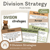 Division Strategies Posters - Woodland Classroom Decor - Miss Jacobs Little Learners