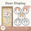 Door Display - Boho Rainbow Neutrals Classroom Decor - Miss Jacobs Little Learners