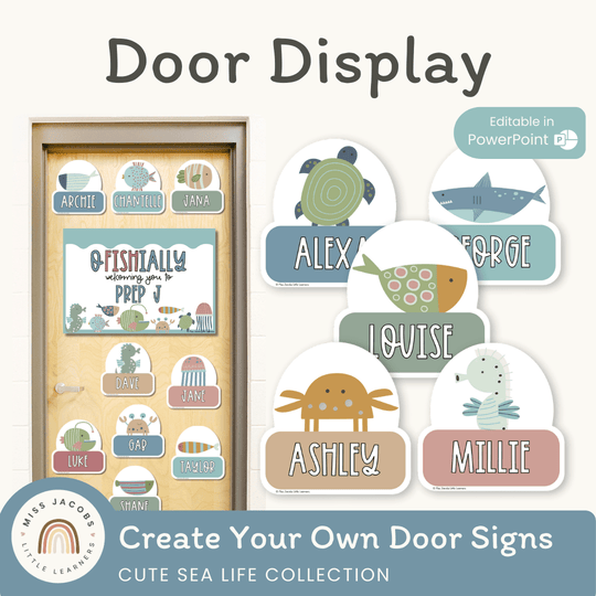 Door Display - Cute Sea Life Classroom Decor