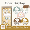 Door Display - Daisy Gingham Neutrals Decor - Miss Jacobs Little Learners