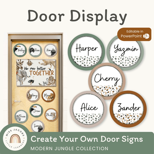 Door Display - Modern Jungle Classroom Decor