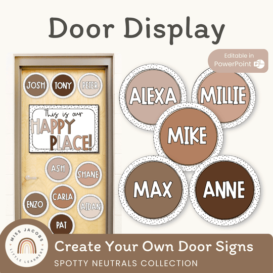 Door Display | SPOTTY NEUTRALS | Editable