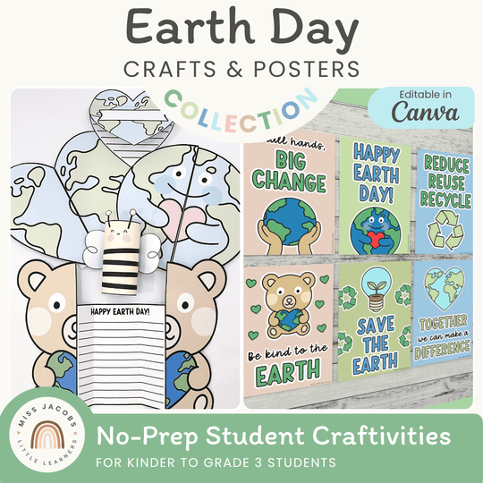 Earth Day Activities, Crafts & Posters Bundle