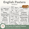 English Posters Reading and Writing Bundle - Modern Jungle Theme - Miss Jacobs Little Learners