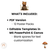 English Posters Reading and Writing Bundle - Woodland Classroom Decor - Miss Jacobs Little Learners