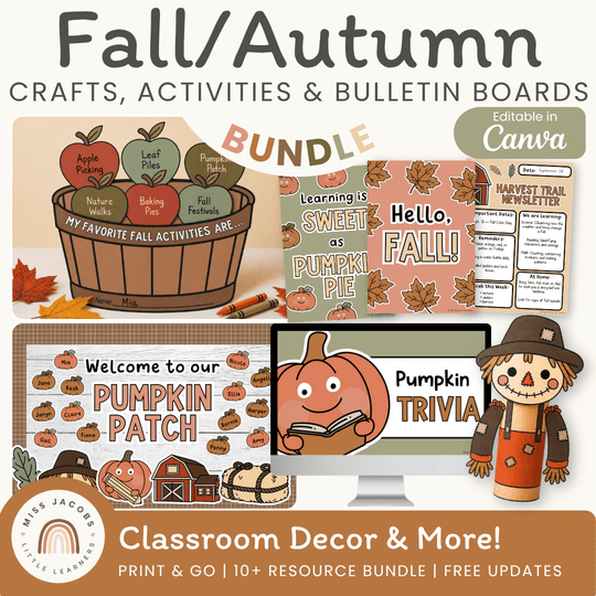 Fall Classroom Decor & Crafts Bundle