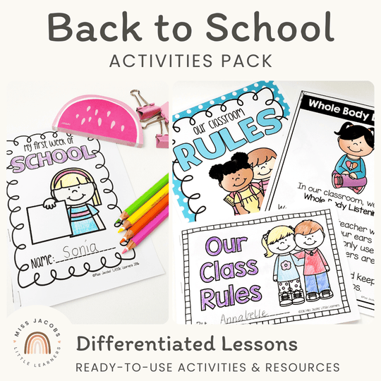 First Day of School Activities & Lessons