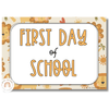 First Day of School Poster | Cute Jungle Safari Animals Classroom Decor Theme | Includes Last Day - Miss Jacobs Little Learners