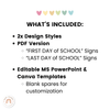First Day of School Signs - Spotty Pastel Classroom Decor - Miss Jacobs Little Learners