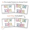 First Day of School Signs - Spotty Pastel Classroom Decor - Miss Jacobs Little Learners
